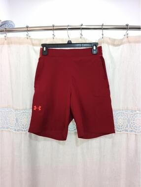 Under Armour Vanish Shorts Men's Small Red Woven 6" Inseam Elastic Waist